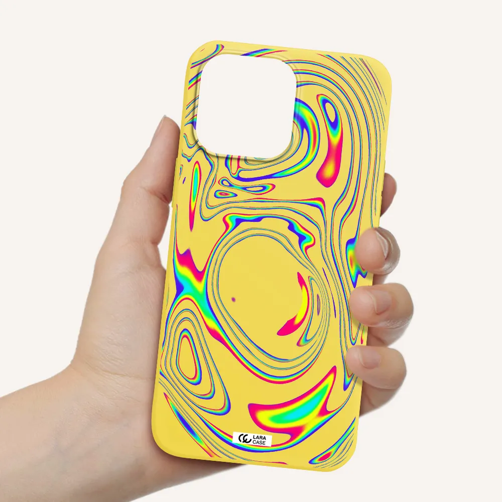 High Vibes Apple iPhone 14 pro max Silicone canary yellow Case