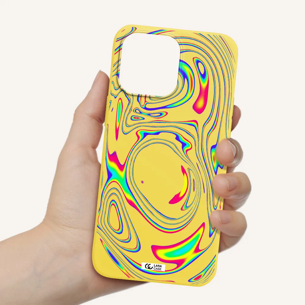 High Vibes Apple iPhone 14 pro Silicone canary yellow Case