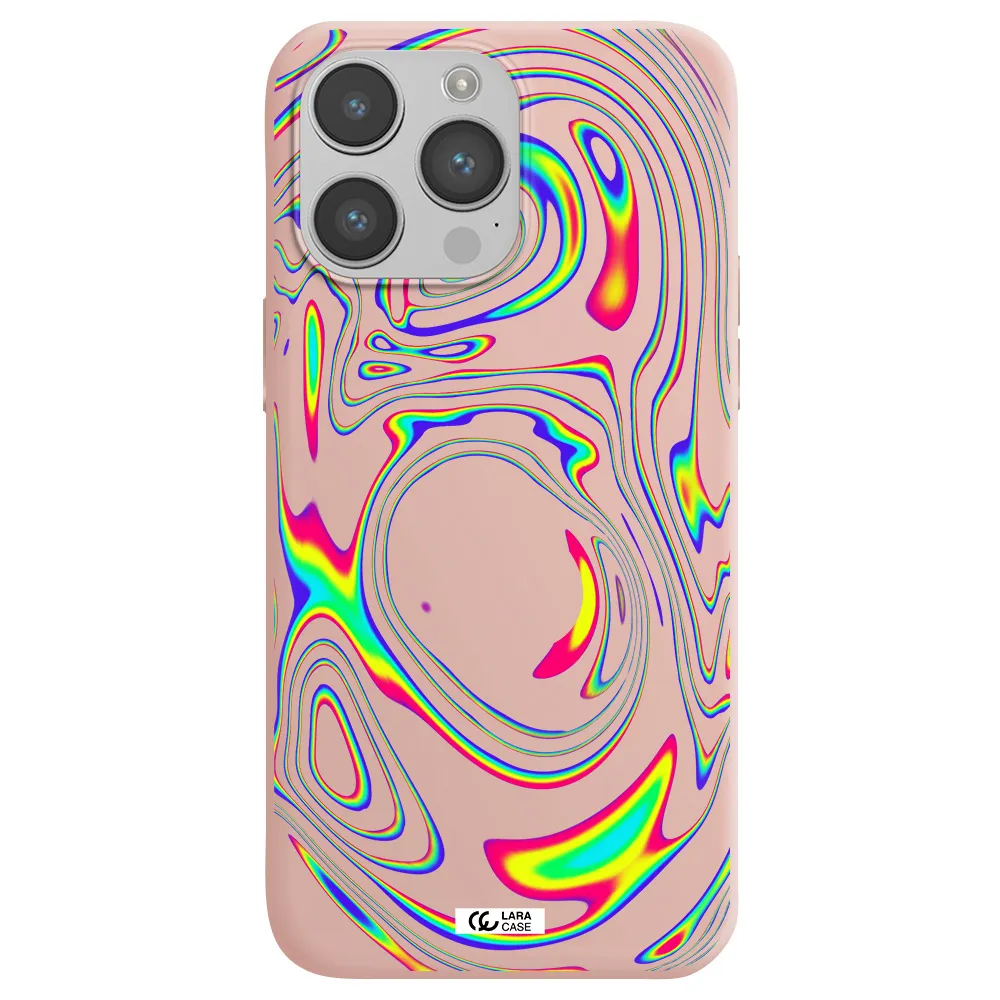 High Vibes Apple iPhone 14 pro Silicone pastel pink Case