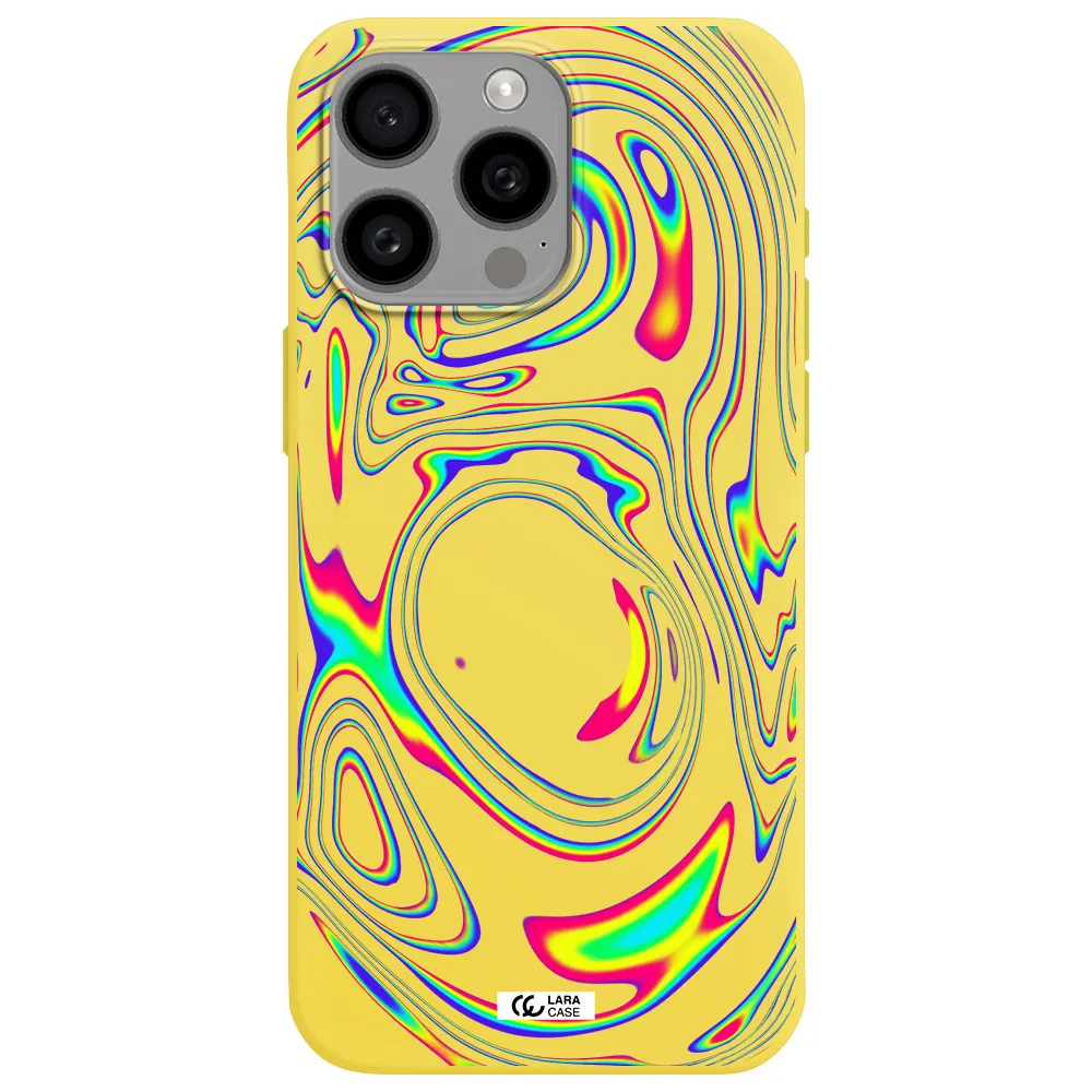 High Vibes Apple Iphone 15 Pro max Silicone canary yellow Case