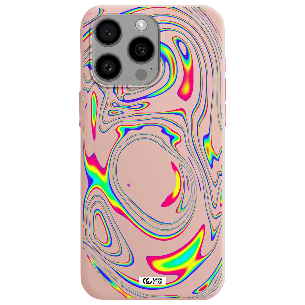 High Vibes Apple Iphone 15 Pro max Silicone pastel pink Case