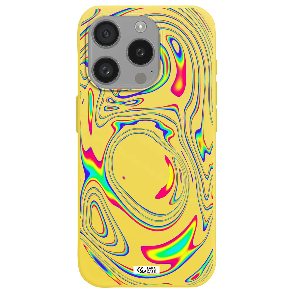 High Vibes Apple Iphone 15 Pro Silicone Canary Yellow Case