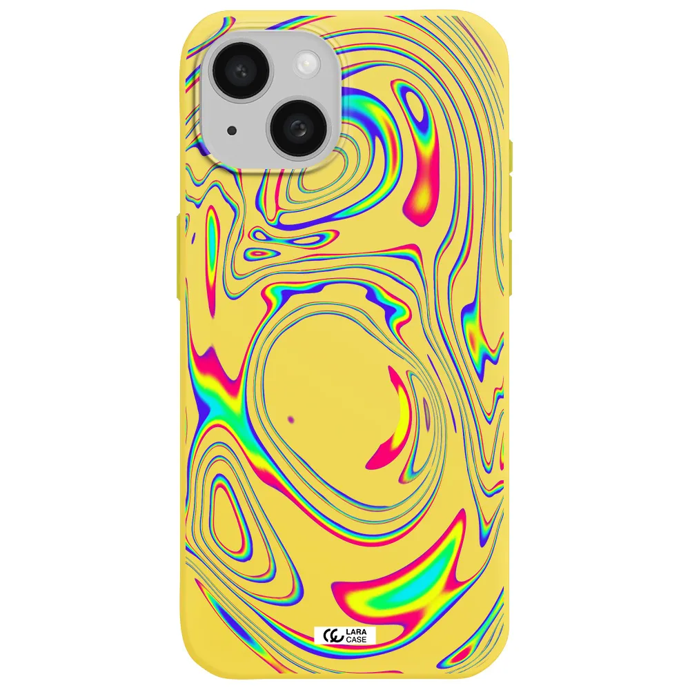 High Vibes Apple iPhone 15 Silicone canary yellow Case