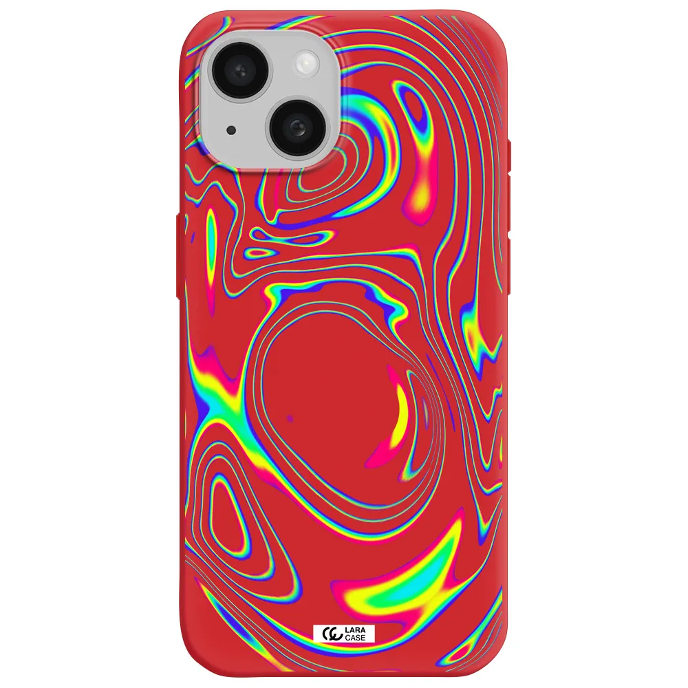 High Vibes Apple Iphone 15 Silicone Imperial Red Case