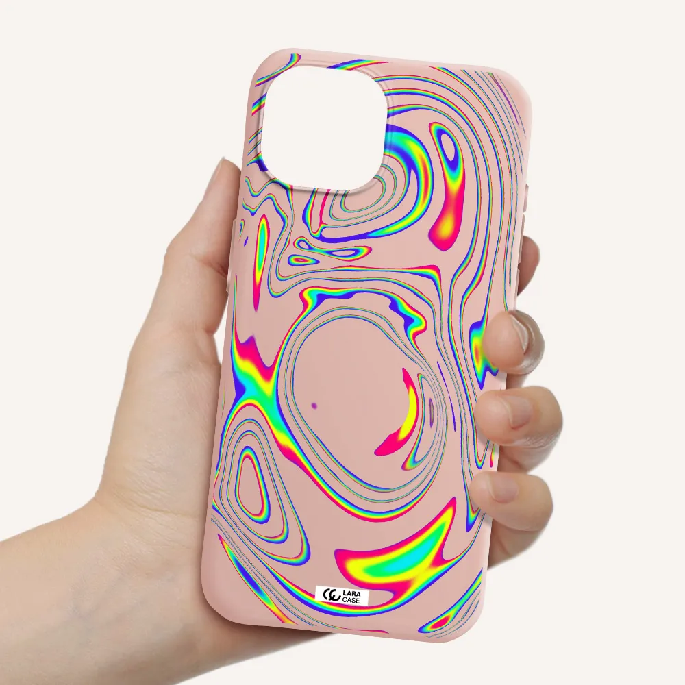 High Vibes Apple Iphone 15 Silicone Pastel Pink Case
