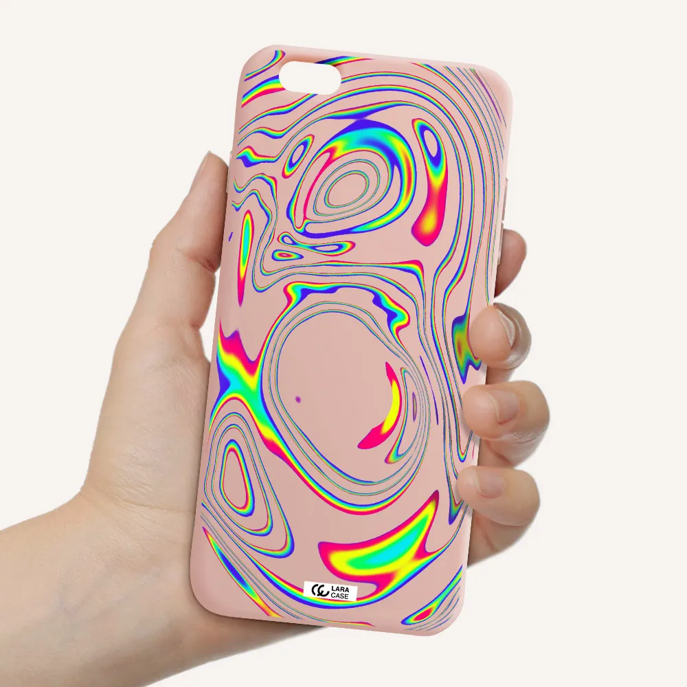High Vibes Apple iPhone 6 plus Silicone pastel pink Case