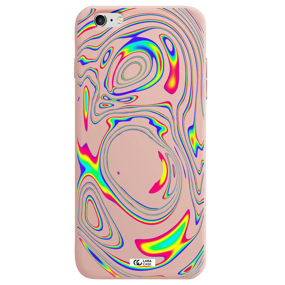 High Vibes Apple iPhone 6 s plus Silicone pastel pink Case