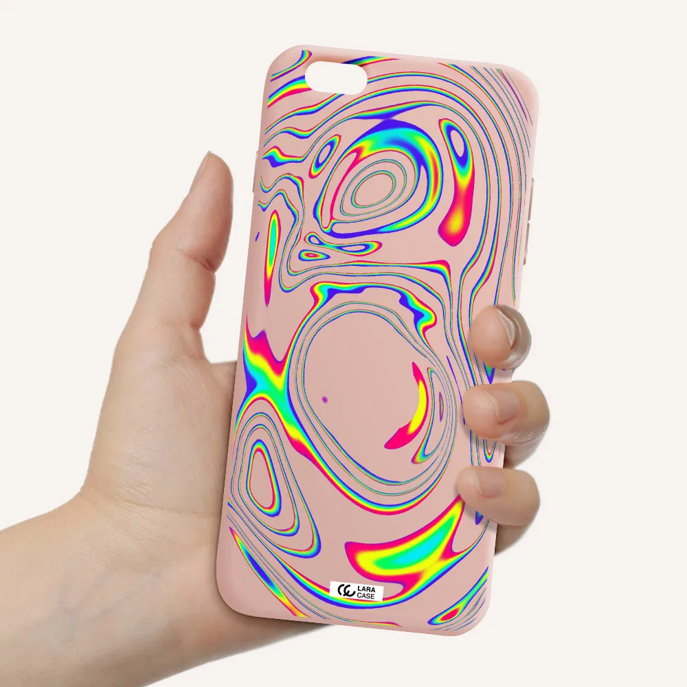 High Vibes Apple iPhone 6S Silicone pastel pink Case