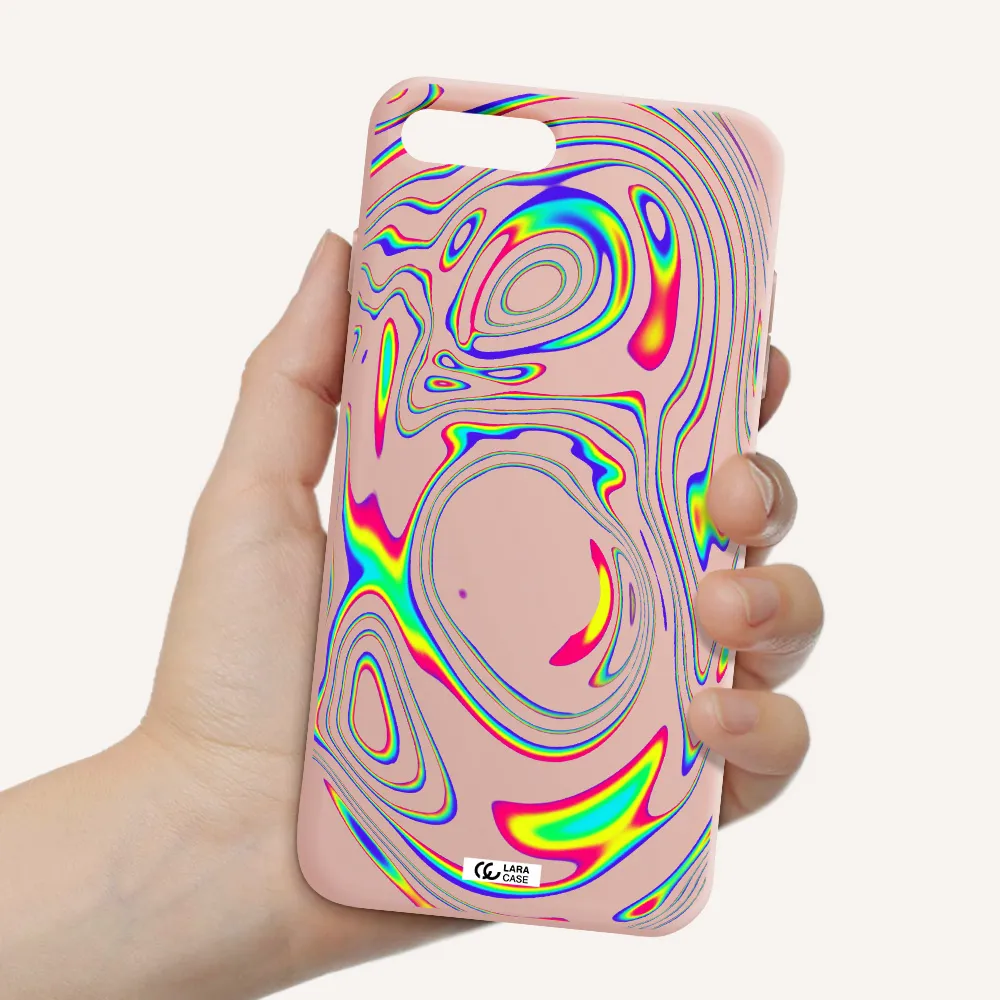 High Vibes Apple iPhone 7 plus Silicone pastel pink Case