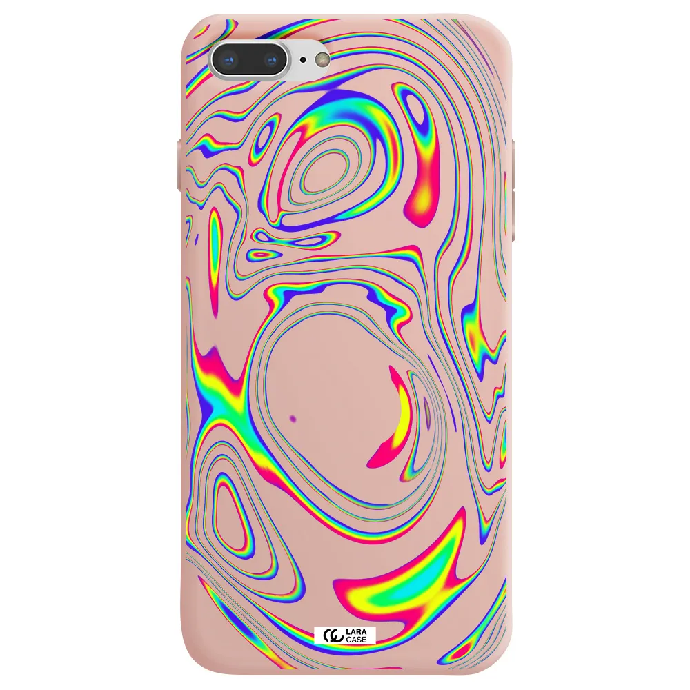 High Vibes Apple iPhone 8 plus Silicone pastel pink Case