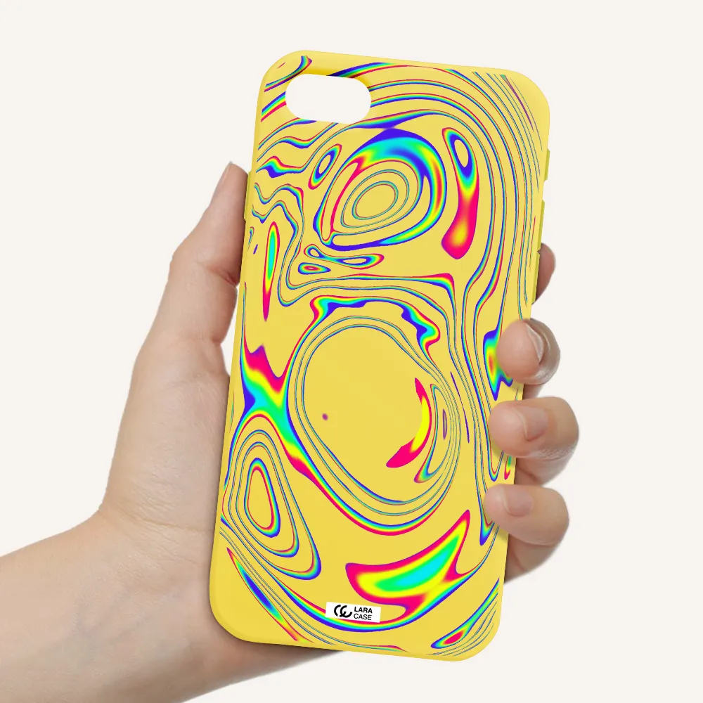 High Vibes Apple iPhone se 2020 Silicone canary yellow Case