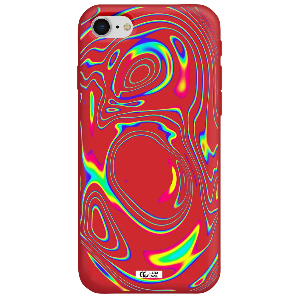 High Vibes Apple iPhone se 2020 Silicone Imperial Red Case