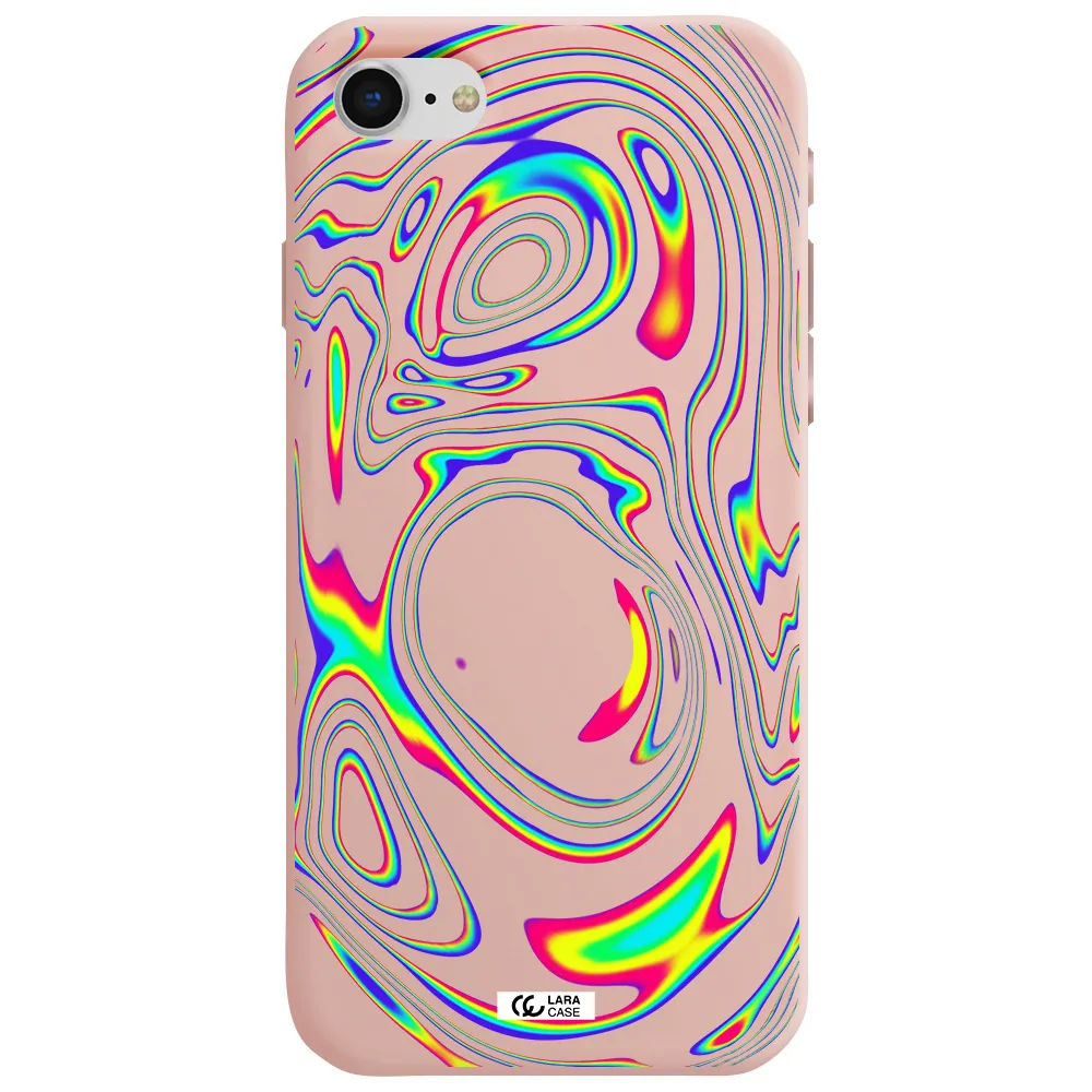High Vibes Apple iPhone se 2020 Silicone pastel pink Case