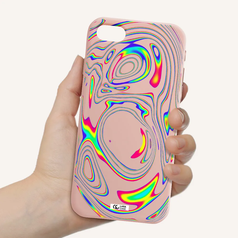 High Vibes Apple iPhone se 2020 Silicone pastel pink Case