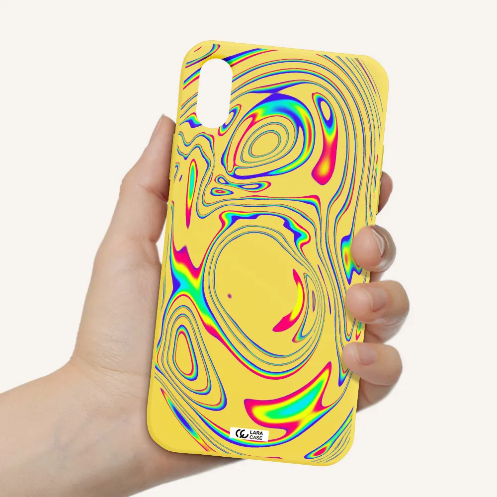 High Vibes Apple iPhone X Silicone canary yellow Case