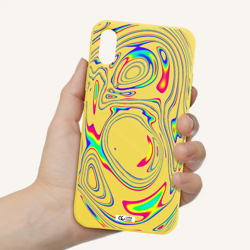 High Vibes Apple iPhone XS Silicone canary yellow Case