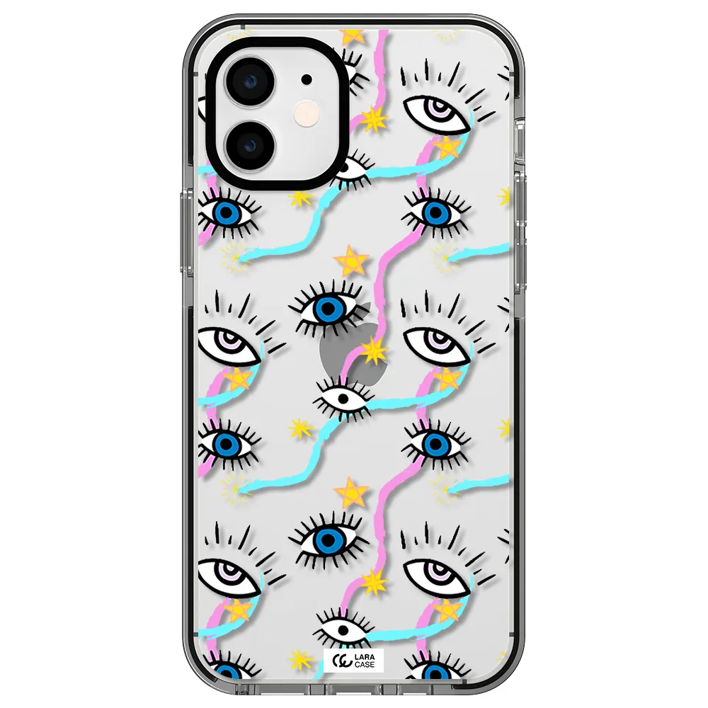 Eye And Ribbon Apple iPhone 11 impact black border Case