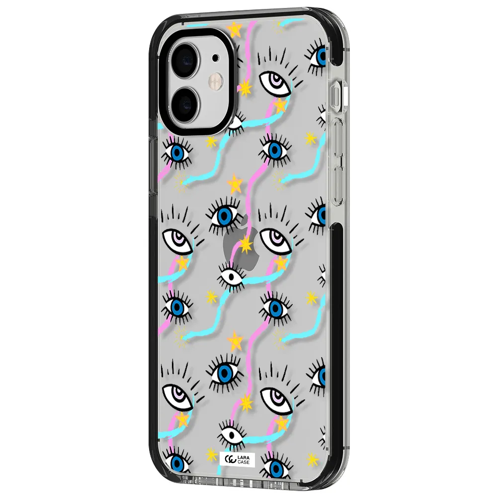 Eye And Ribbon Apple iPhone 11 impact black border Case