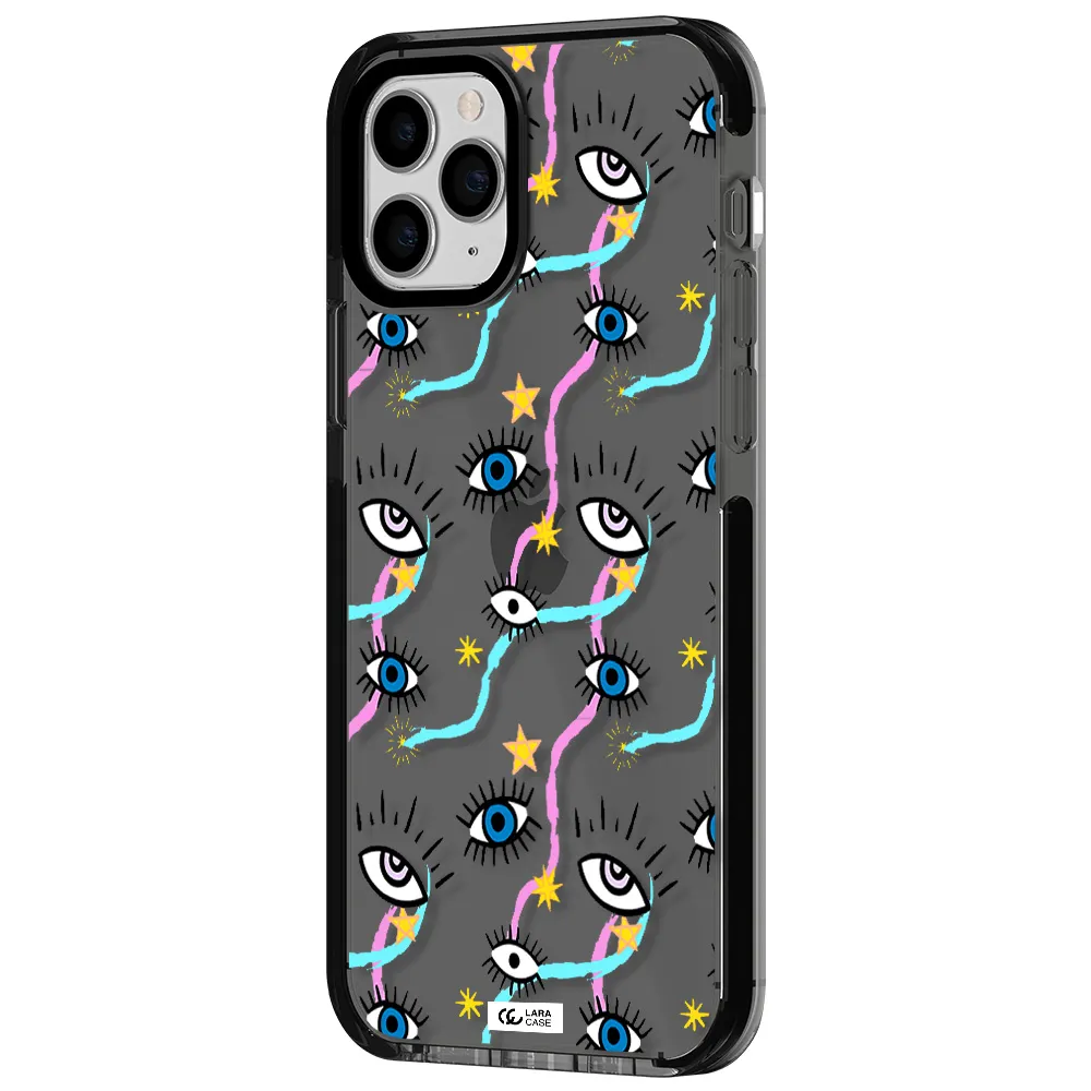Eye And Ribbon Apple iPhone 11 pro impact Smoke Black Case