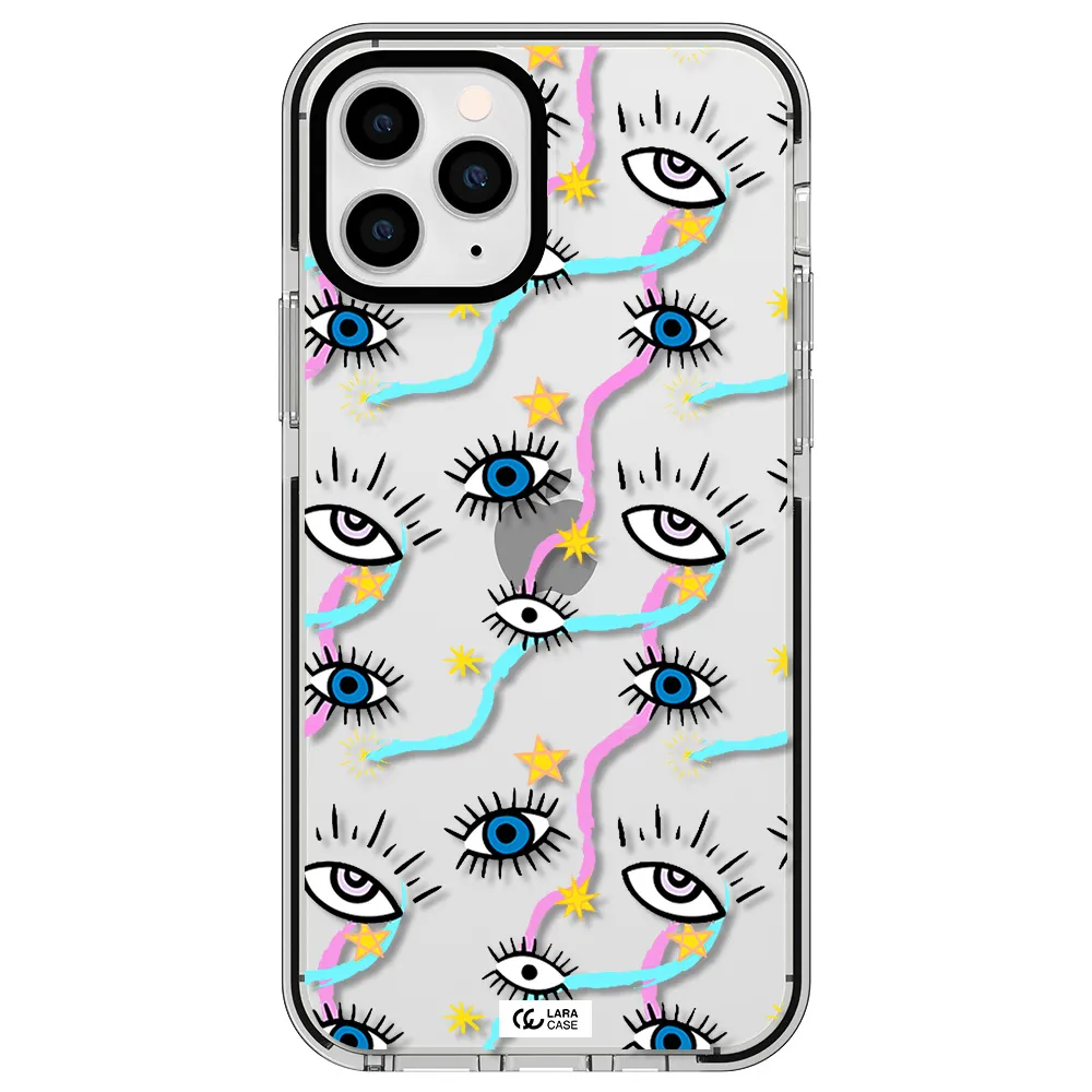 Eye And Ribbon Apple iPhone 11 pro max impact black border Case