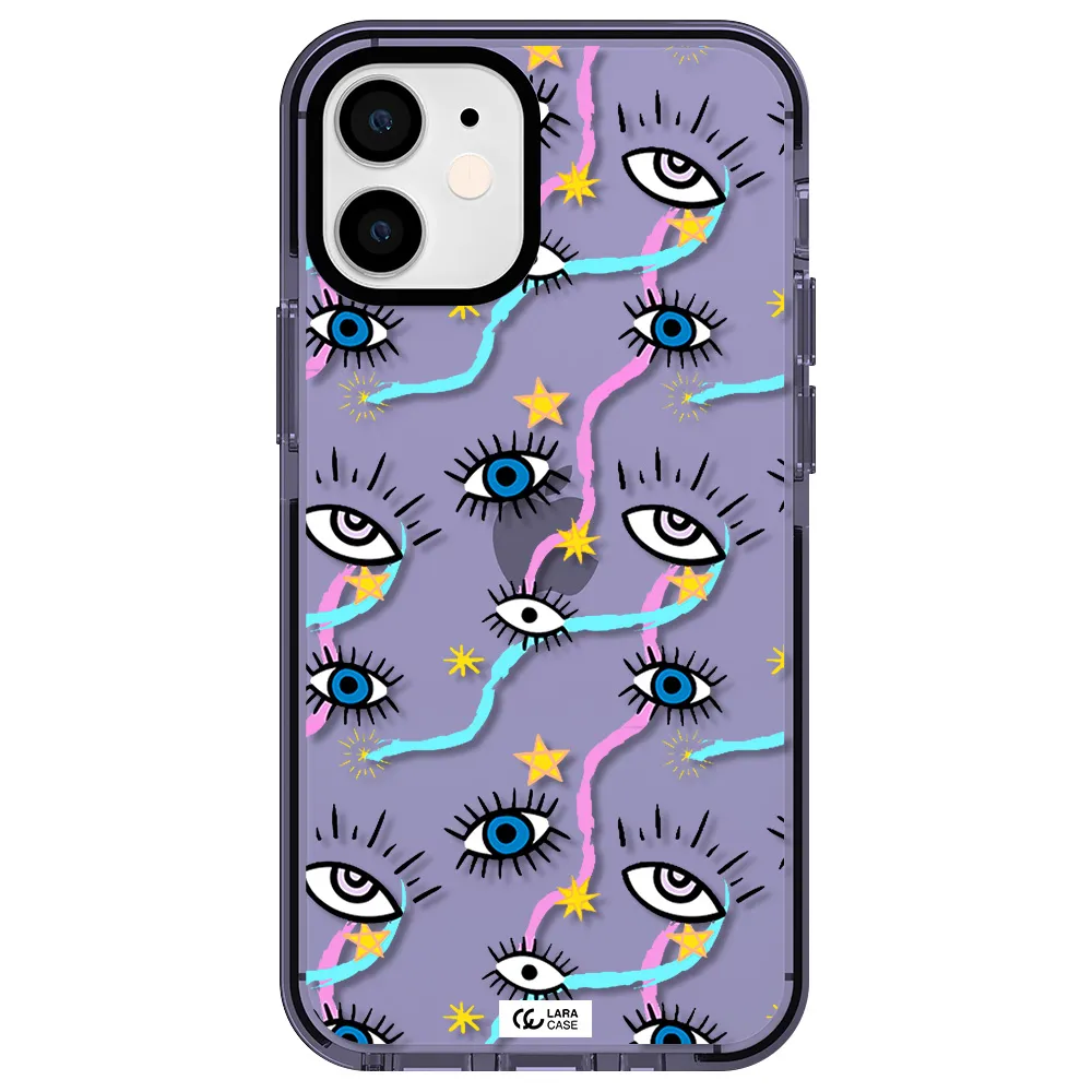 Eye And Ribbon Apple iPhone 12 mini impact Lilac Case