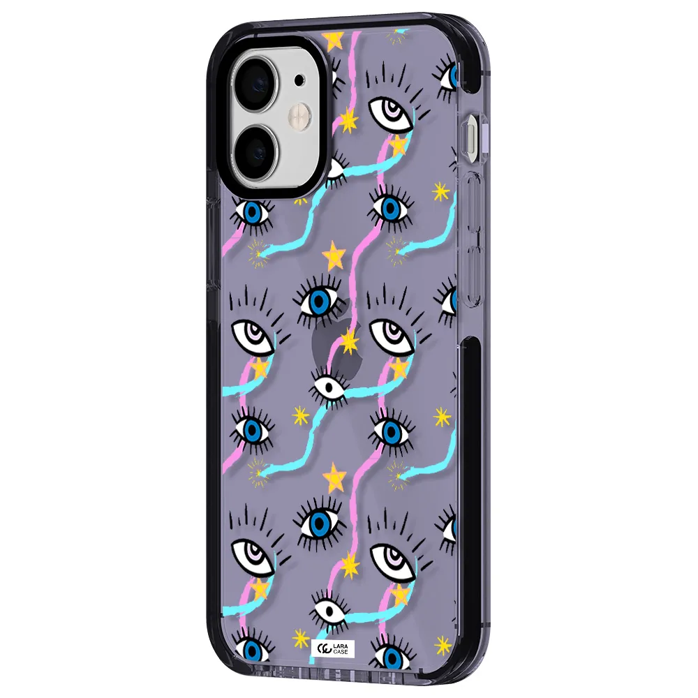 Eye And Ribbon Apple iPhone 12 mini impact Lilac Case