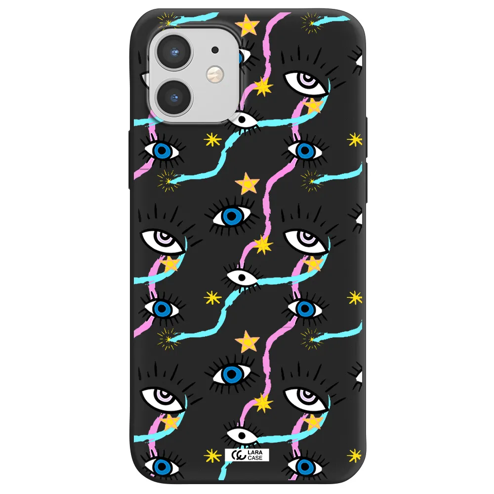 Eye And Ribbon Apple iPhone 12 mini Silicone black Case