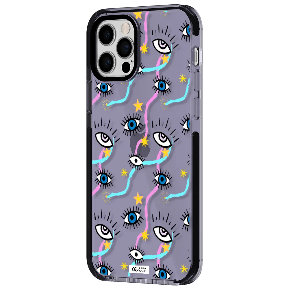 Eye And Ribbon Apple iPhone 12 pro impact Lilac Case