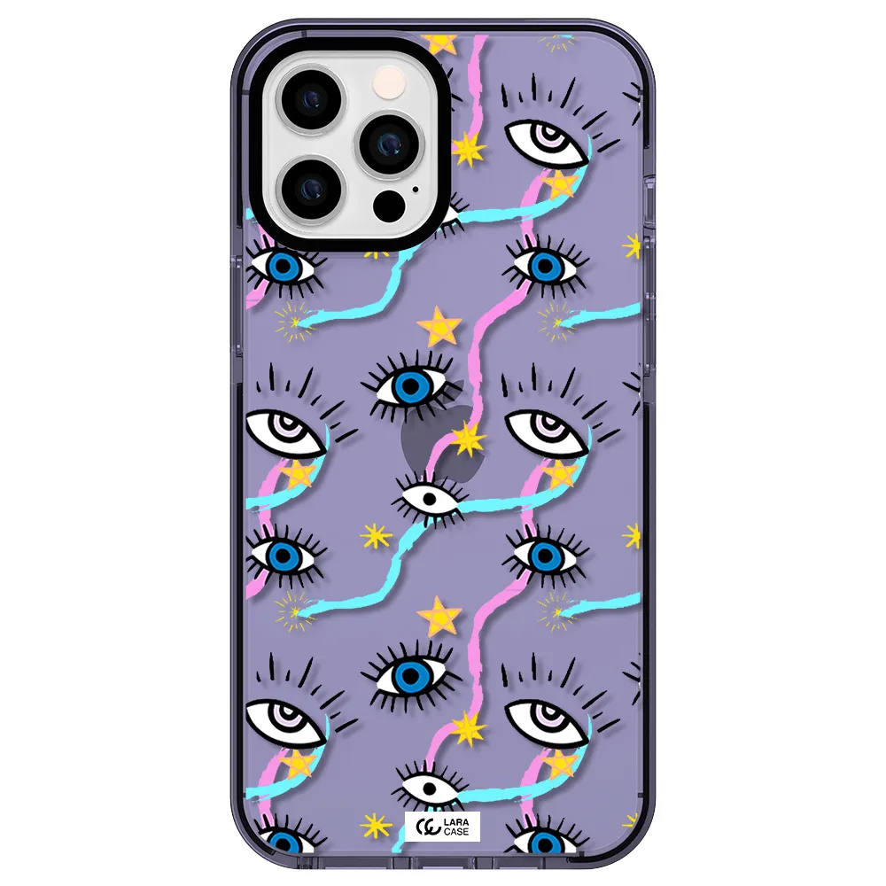 Eye And Ribbon Apple iPhone 12 pro max impact Lilac Case