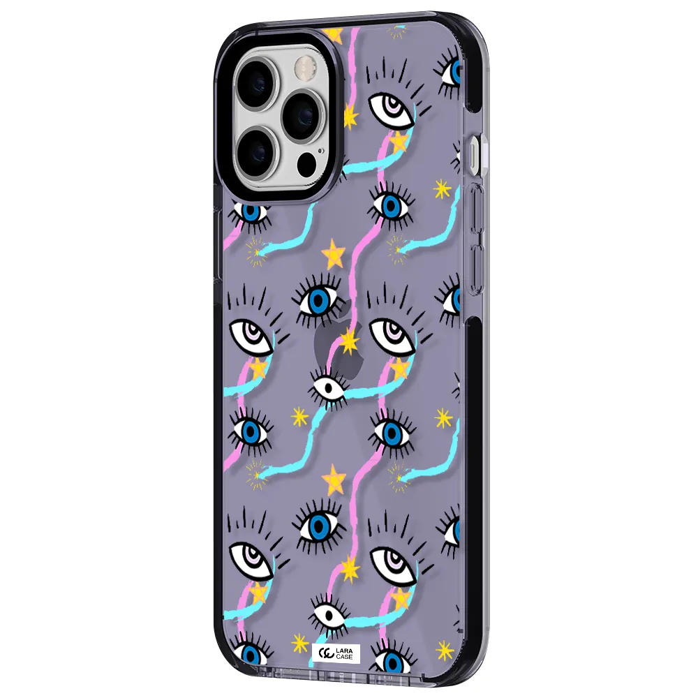 Eye And Ribbon Apple iPhone 12 pro max impact Lilac Case