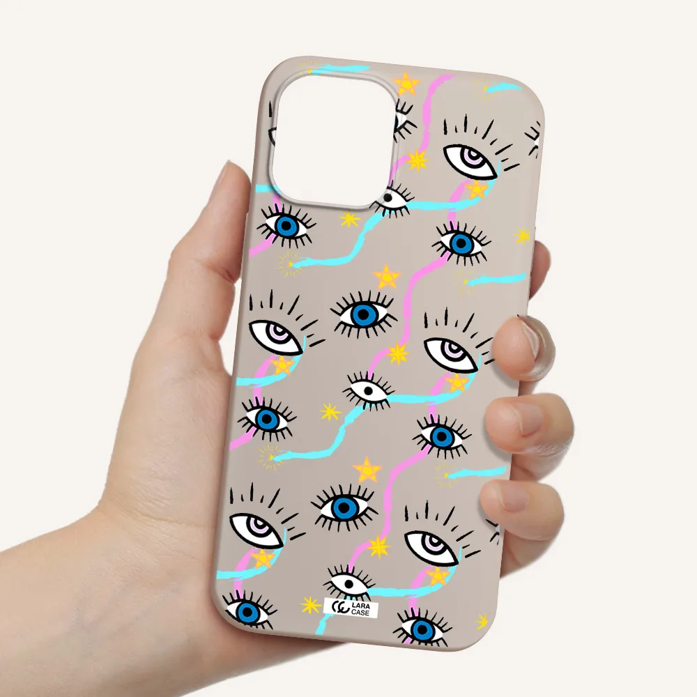 Eye And Ribbon Apple iPhone 12 pro max Silicone Stone Case