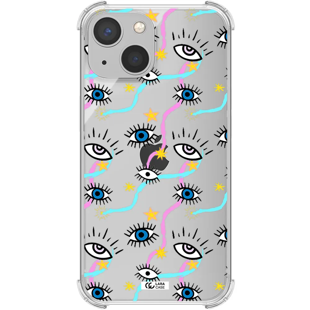 Eye And Ribbon Apple iPhone 13 Clear PC Case