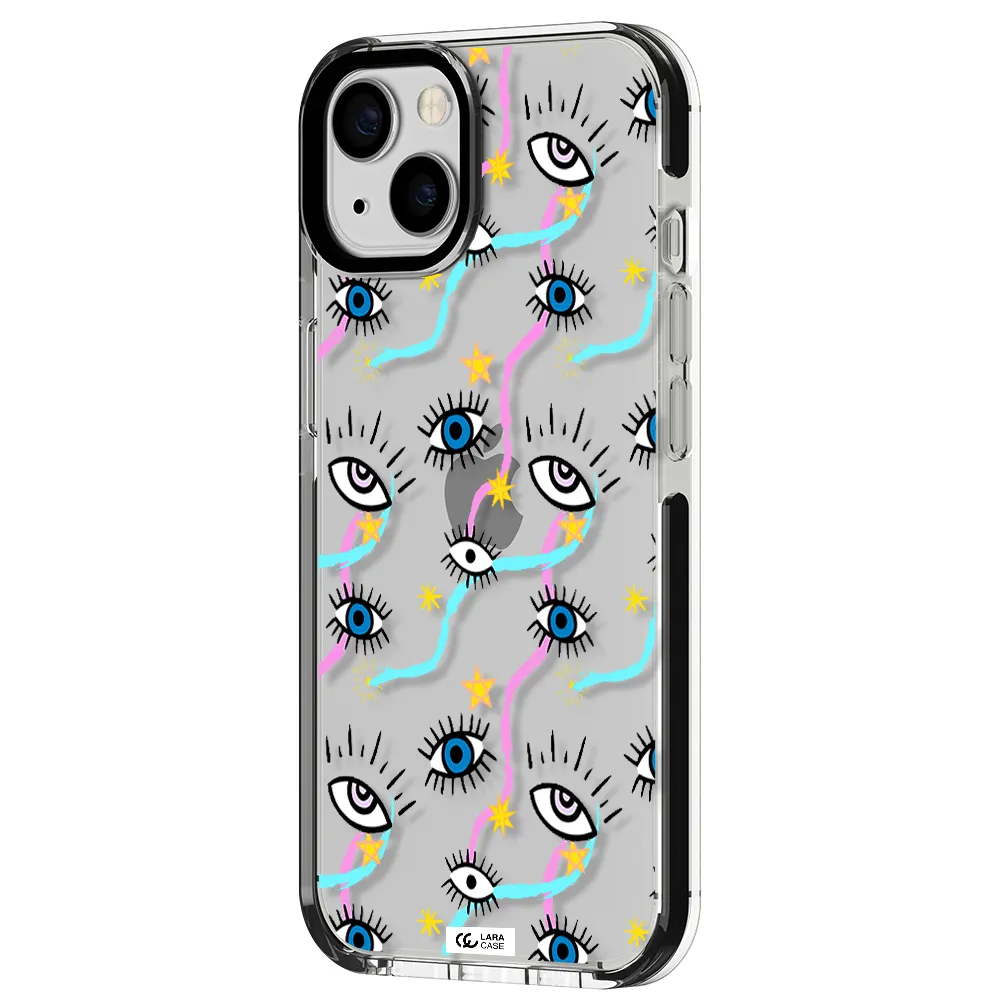 Eye And Ribbon Apple iPhone 13 impact black border Case