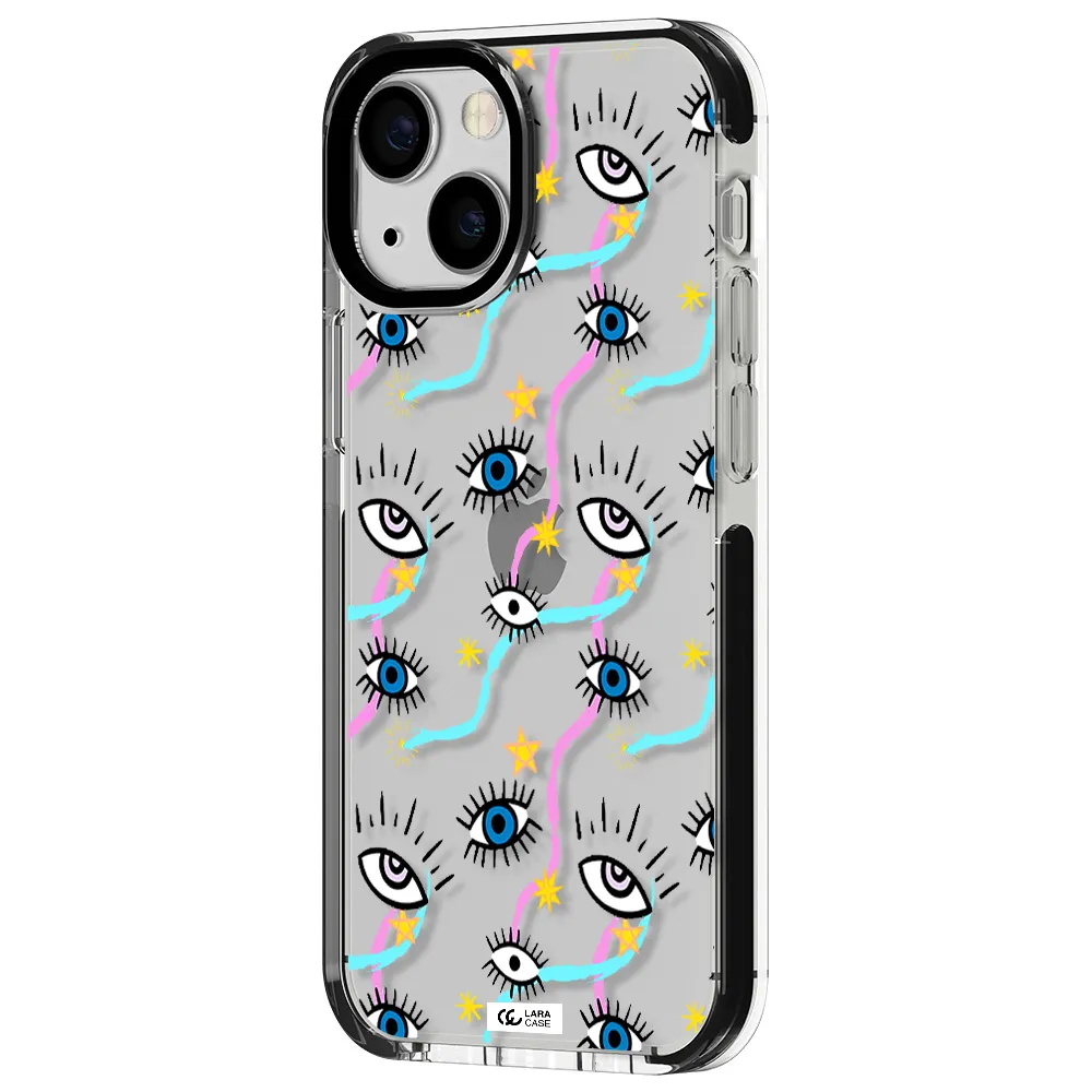 Eye And Ribbon Apple iPhone 13 mini impact black border Case