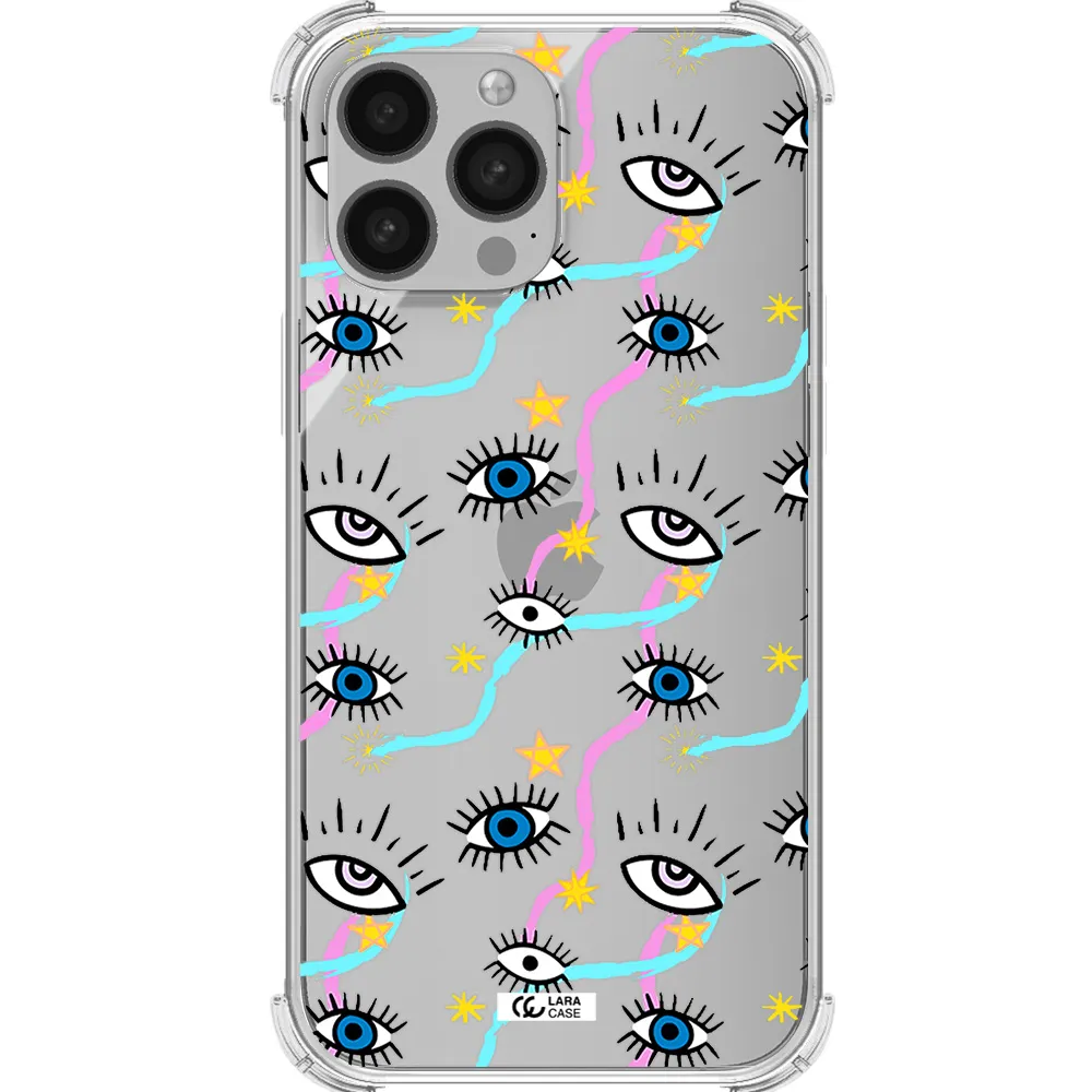 Eye And Ribbon Apple iPhone 13 Pro Clear PC Case