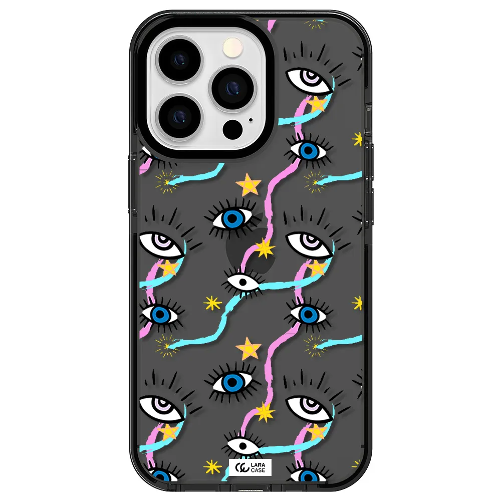 Eye And Ribbon Apple iPhone 13 Pro impact Smoke Black Case