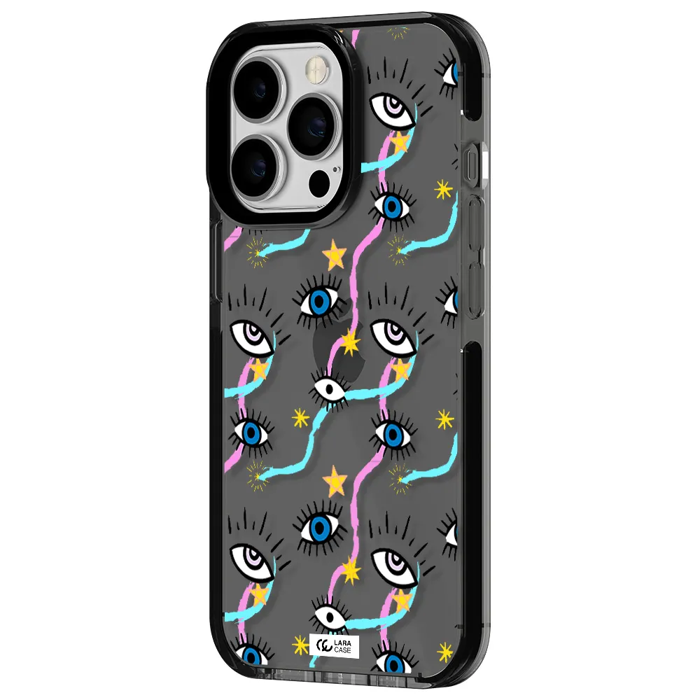 Eye And Ribbon Apple iPhone 13 Pro impact Smoke Black Case