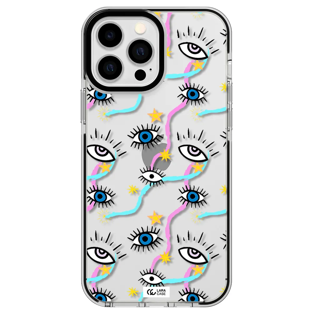 Eye And Ribbon Apple iPhone 13 Pro Max impact black border Case