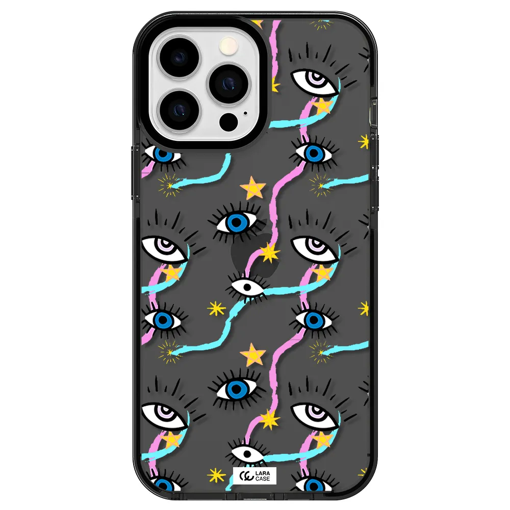 Eye And Ribbon Apple iPhone 13 Pro Max impact Smoke Black Case