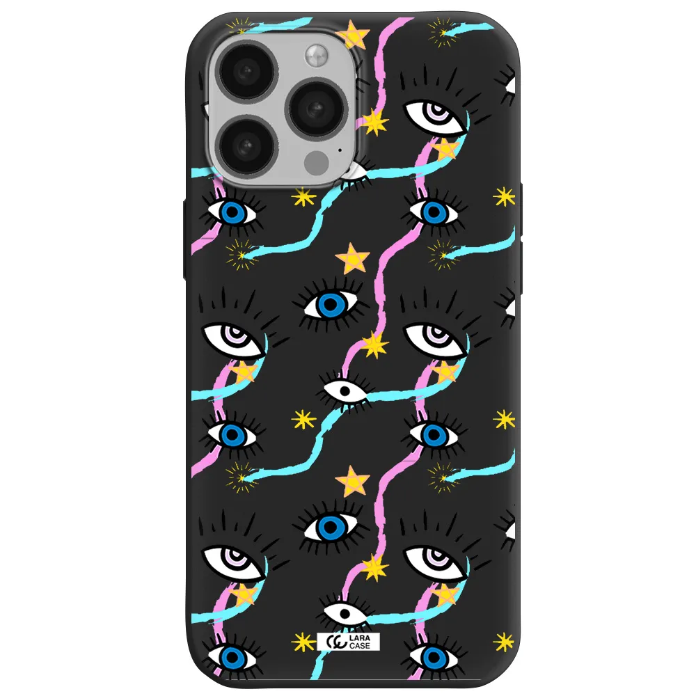 Eye And Ribbon Apple iPhone 13 Pro Silicone black Case