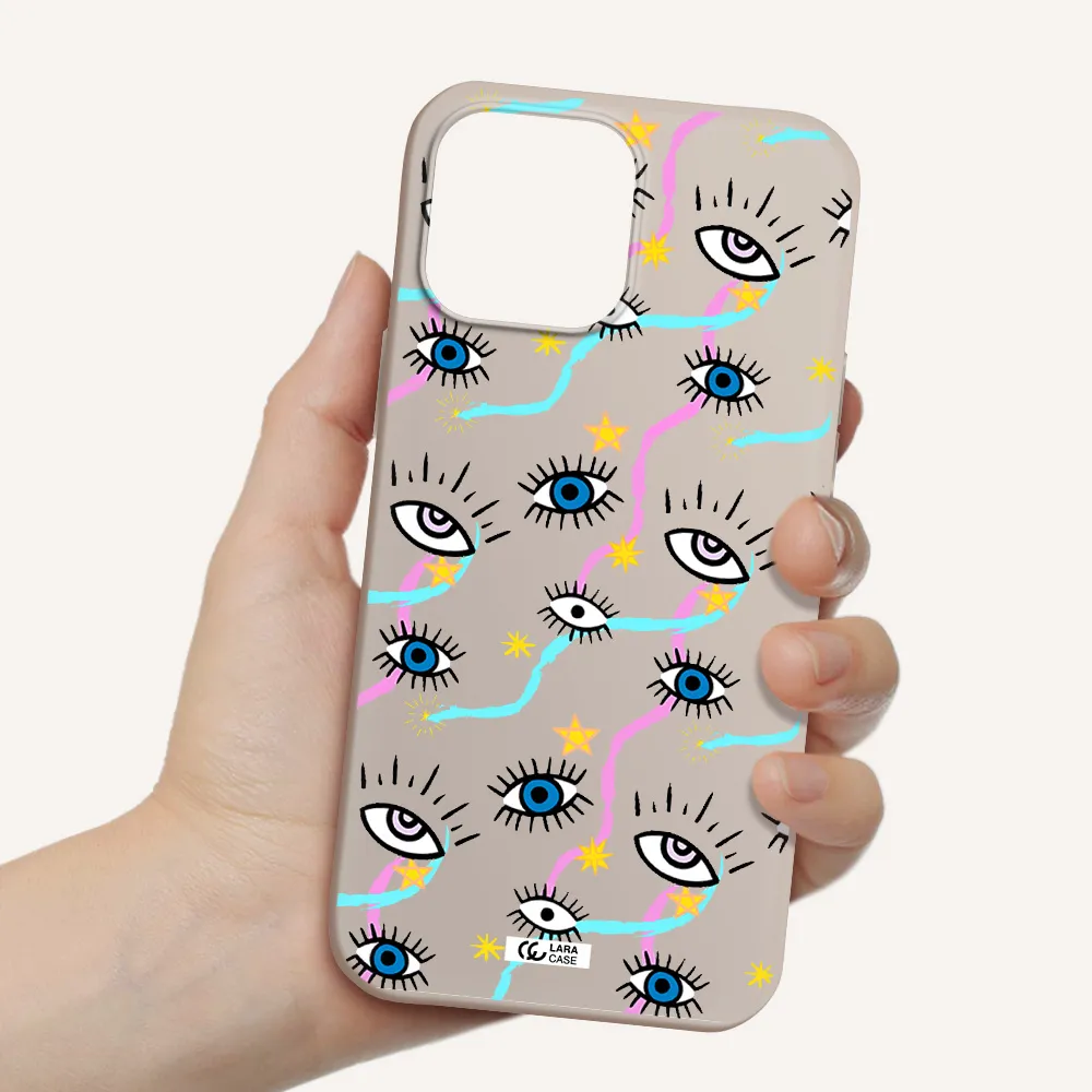 Eye And Ribbon Apple iPhone 13 Pro Silicone Stone Case