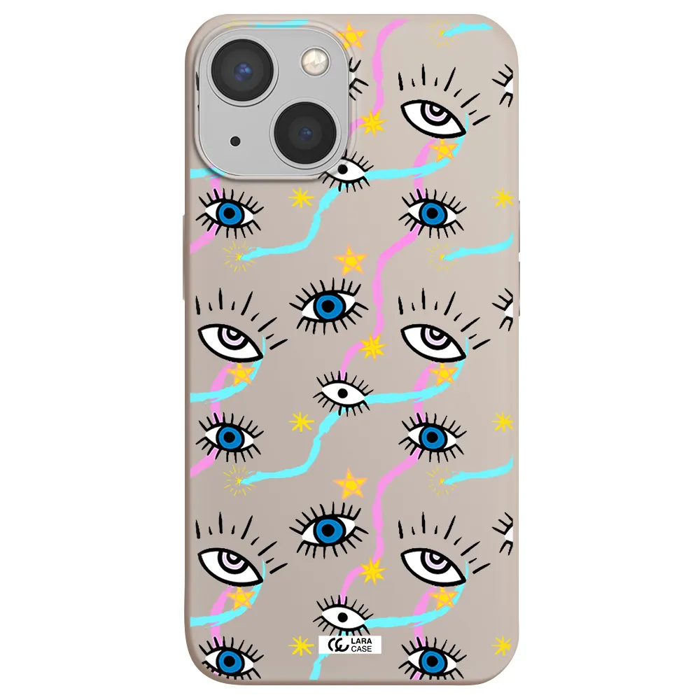Eye And Ribbon Apple iPhone 13 Silicone Stone Case