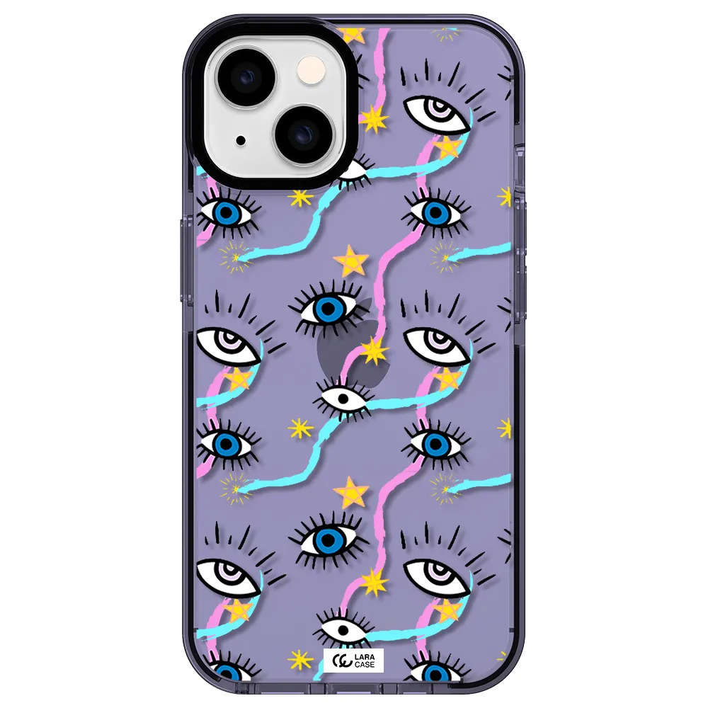 Eye And Ribbon Apple iPhone 14 impact Lilac Case