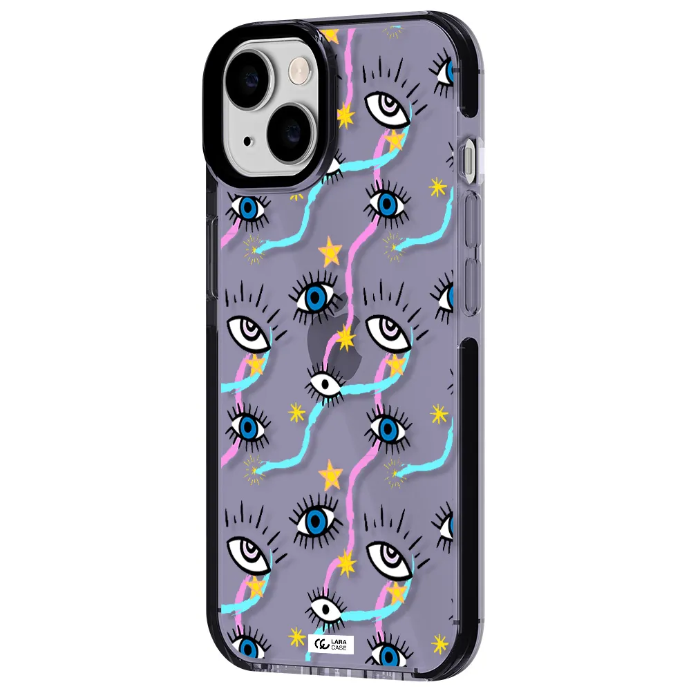 Eye And Ribbon Apple iPhone 14 impact Lilac Case