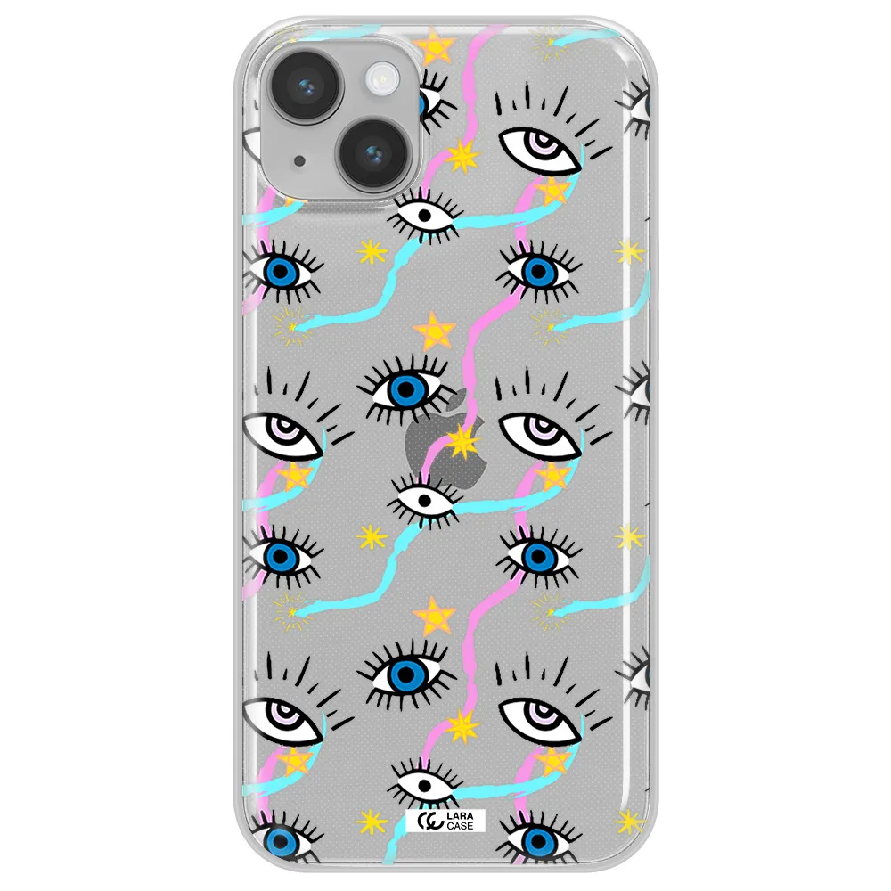 Eye And Ribbon Apple iPhone 14 plus Clear TPU Case