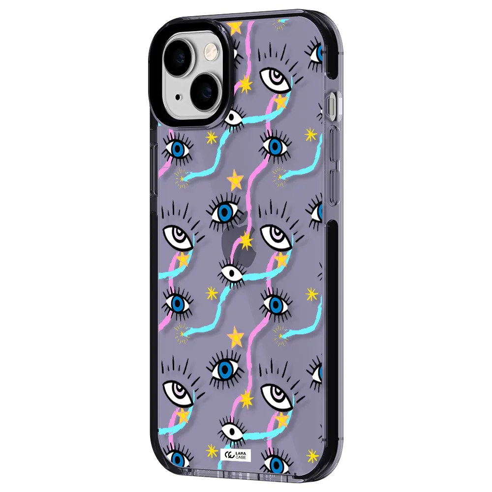 Eye And Ribbon Apple iPhone 14 plus impact Lilac Case