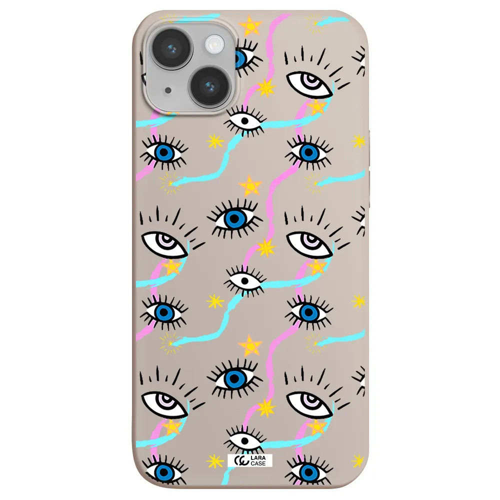 Eye And Ribbon Apple iPhone 14 plus Silicone Stone Case