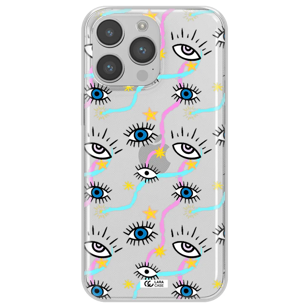 Eye And Ribbon Apple iPhone 14 pro Clear TPU Case
