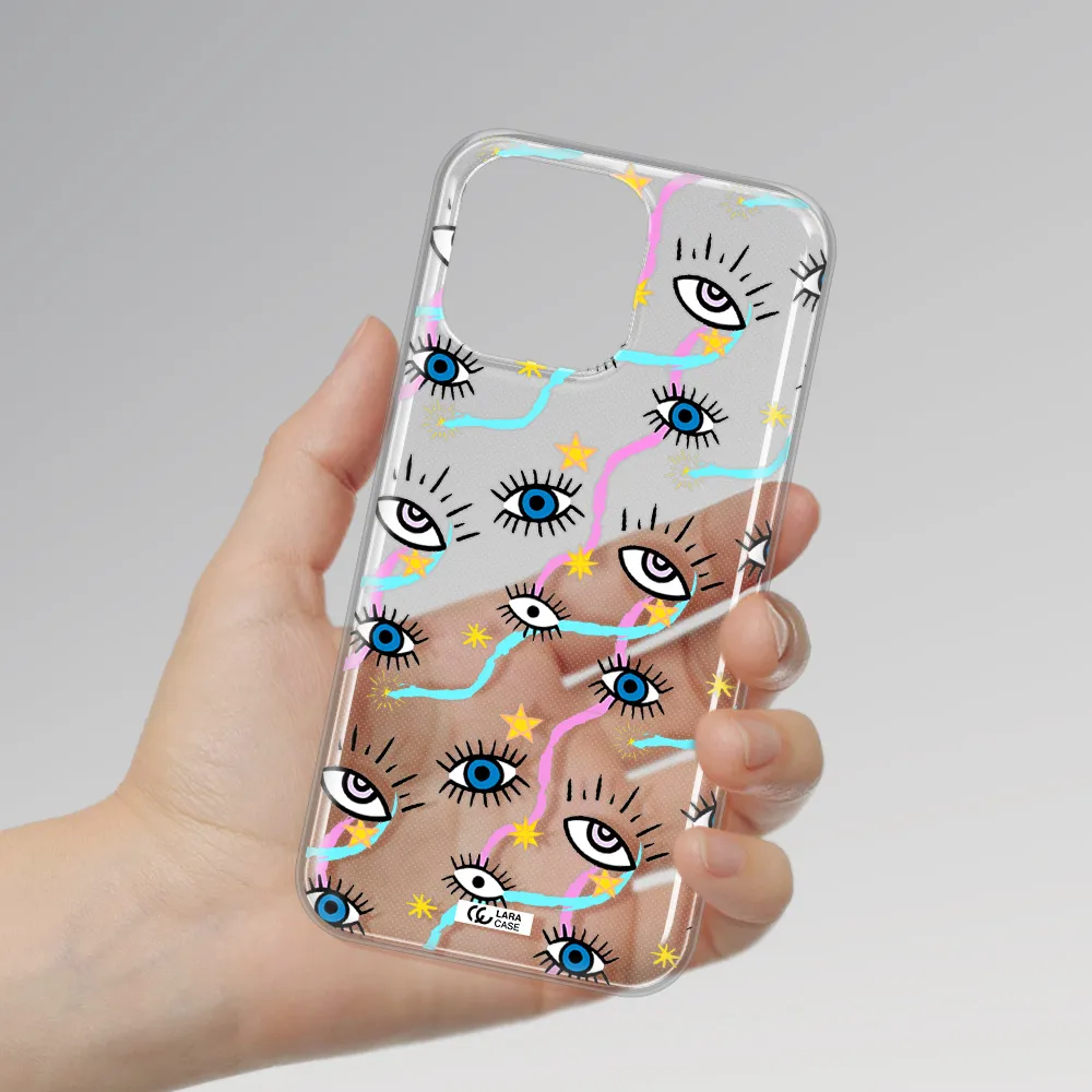 Eye And Ribbon Apple iPhone 14 pro Clear TPU Case