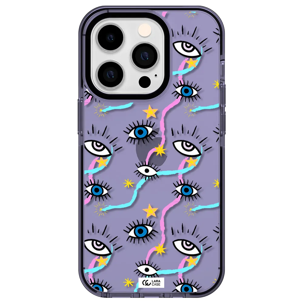 Eye And Ribbon Apple iPhone 14 pro impact Lilac Case